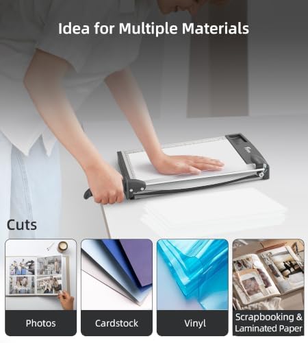 Firbon 12 Inch Metal Guillotine Paper Cutter, Heavy-Duty Paper Trimmers
