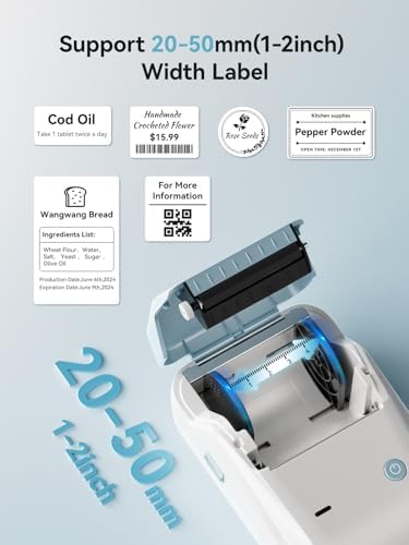 NIIMBOT B1 Label Maker Machine with Tape, 2Inch Thermal Label Printer