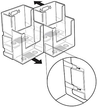Azar Displays 252032 Clear Two-Tier Tri-Fold Brochure Holder, Acrylic Boxes for Display - Table Menu Holder Stands (4.25” W by 3.75” D by 7” H)-Tabletop Pamphlet Holder - 2-Pack