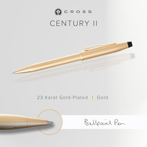 Cross Century II 23KT Gold Ballpoint Pen, Medium Point, Black Ink