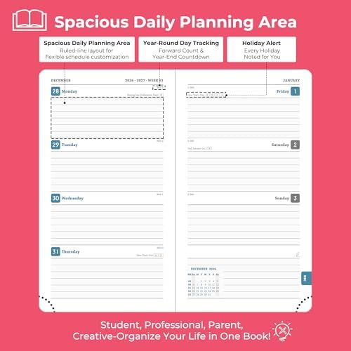 Planner 2026-2027 Daily Daily Weekly and Monthly,6.5"x3.75"