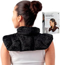 Sharper Image Heated Neck & Shoulder Wrap - Microwavable Warm & Cooling Plush Pad, Scented Aromatherapy (100% Natural Lavender & Herb Spa Blend), Pain Tension Headache Relief Therapy, Gift for Women