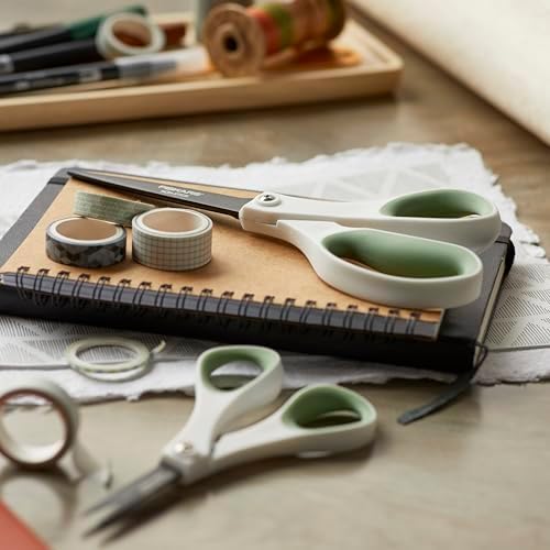 Fiskars 8" & 5" Everyday NonStick SoftGrip All Purpose Scissors Set, 2-Pack