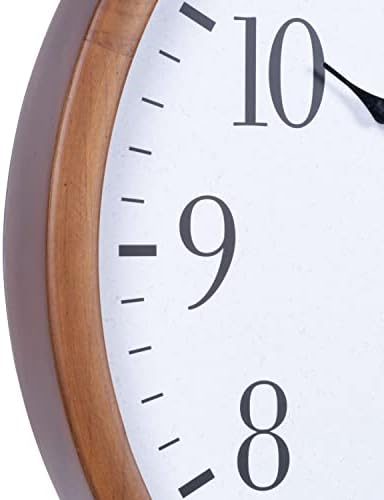La Crosse Technology Atomic Analog Wall Clock, Wood, 12.80" (404-50447)