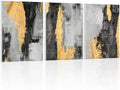 UMIACOUSTICS 3 Pcs 0.7Inch Thick Art Acoustic Panels,Decorative Acoustical Wall Panels, Sound Absorbing Art Panels for Home, Office, Hotel, Inkgold-Gleam