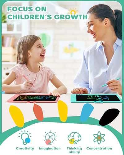Bravokids 10 Inch LCD Writing Tablet for 3 Year Olds - Electronic Drawing Pad and Doodle Board as Educational Birthday Gifts for Girls and Boys (Green)