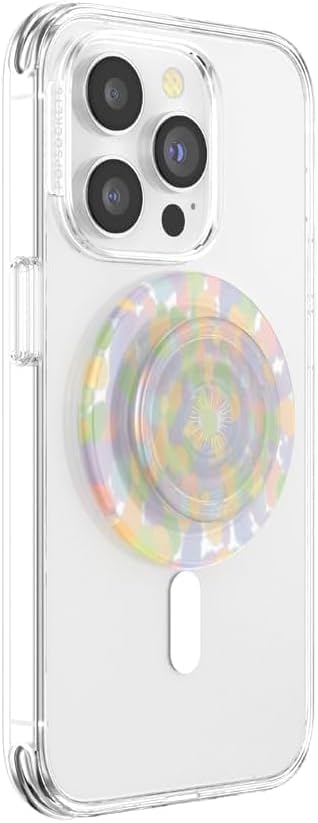 PopSockets Phone Grip for MagSafe, Magnetic Holder- Rainbow Glass | Removable, For Kindle / Android / iPhone, With Magnet, Rainbow, Colorful, Phone, Women