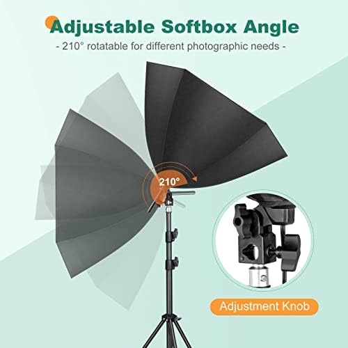 Torjim Softbox Lighting Kit - 30"X30" Professional Photography Lighting for Filming, Model Portrait, Product & Fashion Photography