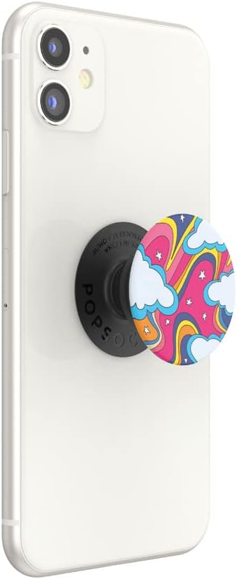 PopSockets Adhesive Phone Grip, Holder, Phone Stand, Celestial - Retro Rainbow