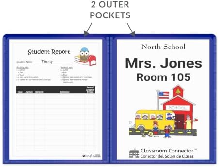 C-Line Classroom Connector School-to-Home Folders, Blue, 25 per Box (32005)