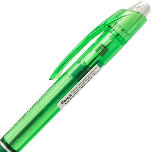 Pentel RSVP Super RT Ballpoint Pen, (0.7mm) Fine Line, Green Ink, Box of 12 (BX477-D)