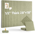 28" x 18" Felt Bulletin Board Tiles 1/2" Thick, Sage Green