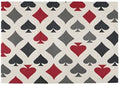 ALAZA Playing Card Suits in Red Black Pattern 1 PC Placemats Rectangle Table Mat for Dining Table Restaurant Kitchen Home Decor, 12" x 18"