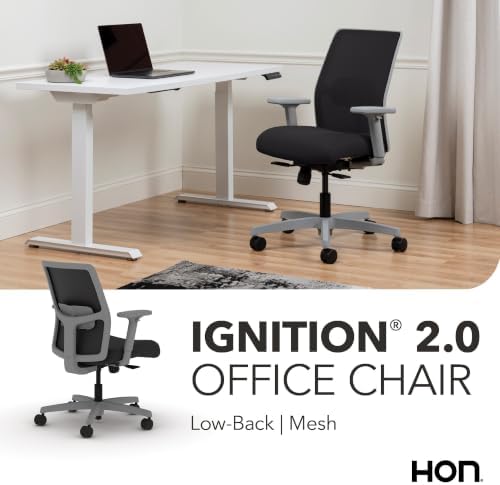 HON Ignition 2.0 Low Back Ergonomic Office Chair, Desk Chair, Onyx