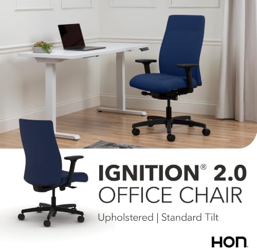 HON Ignition 2.0 Ergonomic Office Chair, Lumbar Support, Desk Chair, Indigo