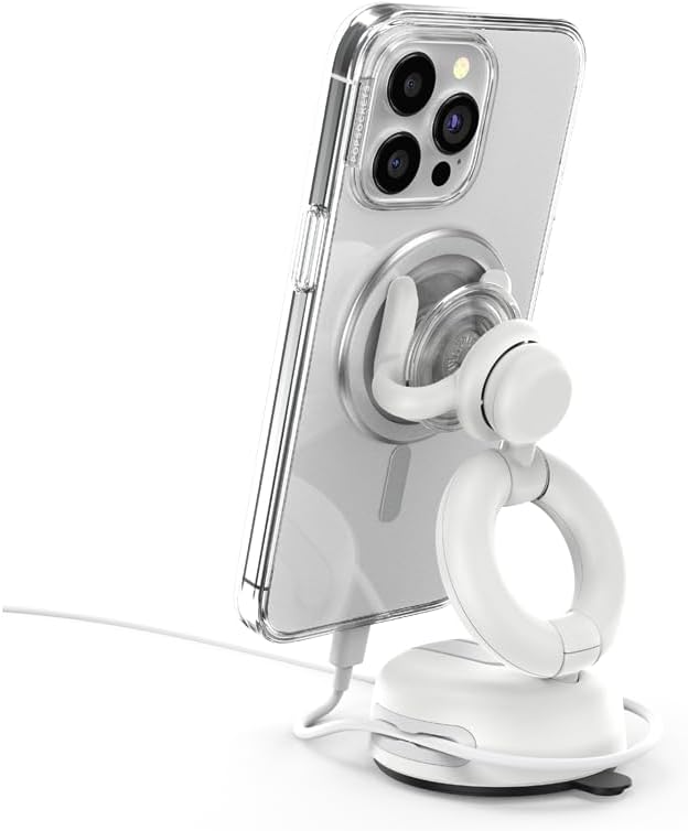PopSockets Car Vent Phone Mount- White | Air Vent Clip, Compatible with PopSockets, Hands-Free, White