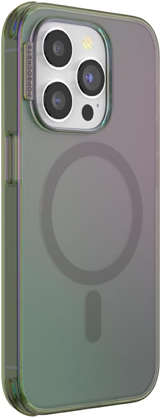PopSockets iPhone 14 Pro Phone Case with MagSafe- Nightshade | Magnetic, Wireless Charging, Camera & Drop Protection, Green, Teal, Turquoise, iPad, Removable, Popper