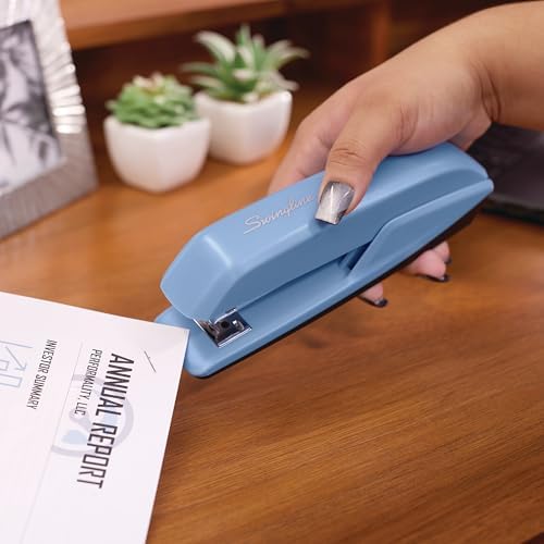Swingline Stapler, 20 Sheet Capacity, 545 Desktop Stapler, Electric Blue (S7054511), Regular (Pack of 12)