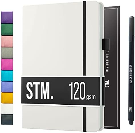 Bullet Dotted Journal Dot Grid Notebook | A5 Daily Journaling Notebooks for Personal Writing, Work, Women | 120gsm Thick Paper, Hard cover, Lay Flat Binding | 5x7 Journals Cuaderno Libretas de apuntes