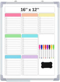 Lincia 16" x 12" Magnetic to Do List Whiteboard, Weekly Planner, Pleochroic
