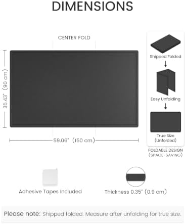 Fluxynara 59" x 35.4" Large Bulletin Board, Black