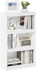 Furinno Jaya Enhanced Home Bookcase 3-Tier Adjustable Bookshelf, White