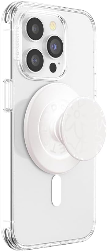 PopSockets Phone Grip for MagSafe, Magnetic Holder- Horchata | Removable, For Kindle / Android / iPhone, With Magnet, White, Electronic Accessories, For iPad/Kindle/iPhone/Android