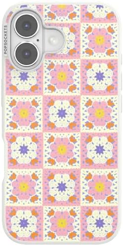 PopSockets iPhone 17 Phone Case with MagSafe- Desert Crochet | Magnetic, Wireless Charging, Camera & Drop Protection, Western, Boho, Aesthetic, iPad, Removable, Popper