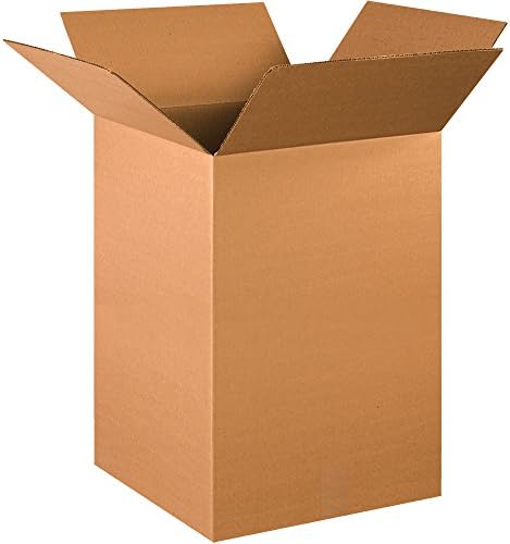 BOX USA 16 x 16 x 26 Corrugated Cardboard Boxes, Tall 16"L x 16"W x 26"H, Pack of 10 | Shipping, Packaging, Moving, Storage Box for Home or Business, Strong Wholesale Bulk Boxes