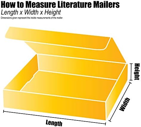 Top Pack Supply Literature Mailers, 9" x 6 1/2" x 1 3/4", White (Pack of 50)