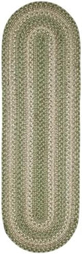 Homespice Grassland Jute Braided Stair Treads, Oval 8x28 Set of 13