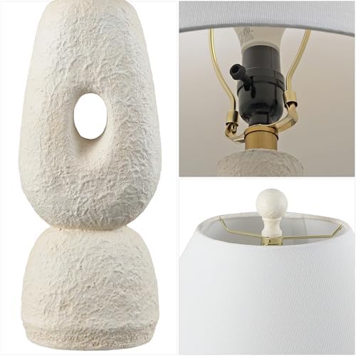 JONATHAN Y Henge 28" Modern Organic Table Lamp, Antique White, Set of 2