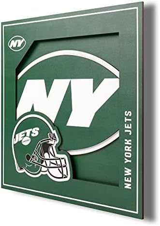 YouTheFan NFL New York Jets 3D Logo Series Wall Art