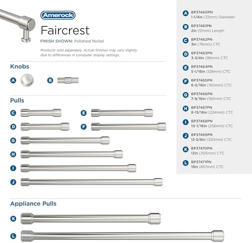 Amerock 6-5/16" Faircrest Polished Nickel Drawer Pull