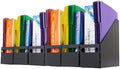 IRIS USA 6-Pack Magazine Holder Organizer, Black | Organize classroom papers, folders and reading materials with compact storage for teachers, schools and educators
