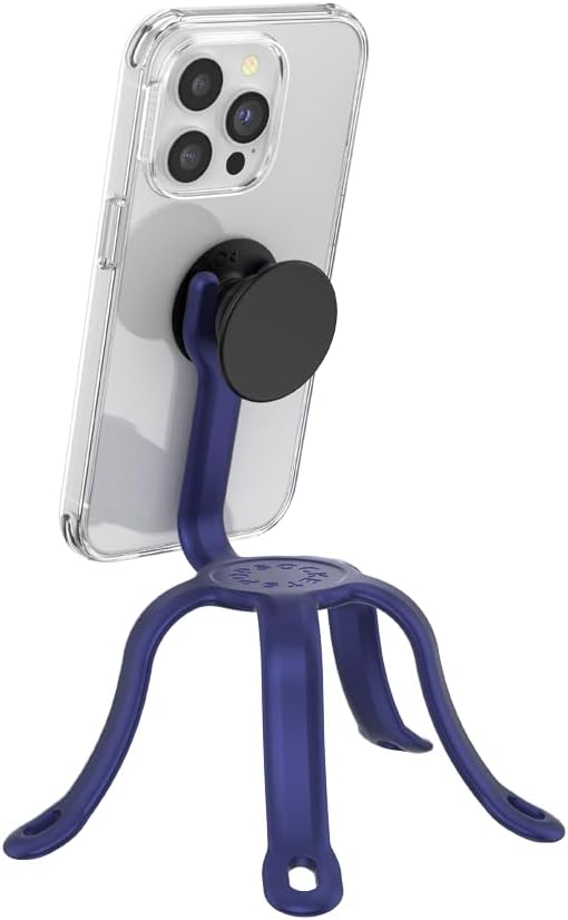 PopSockets Flexible Phone Mount & Stand- French Navy | Flex Mount & Tripod, Content Creators, Hands-Free, Navy, Blue, Dark, Electronic Accessories, For iPad/Kindle/iPhone/Android