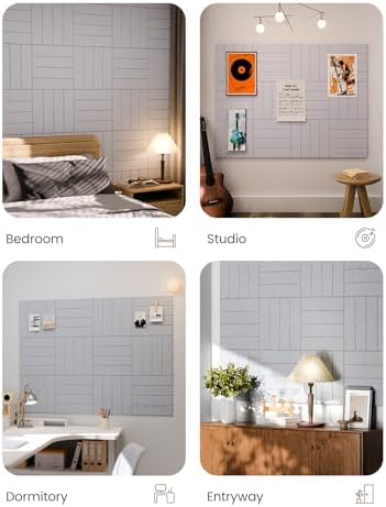Fluxynara Felt Bulletin Board & Cork Board Alternative, Soft Gray