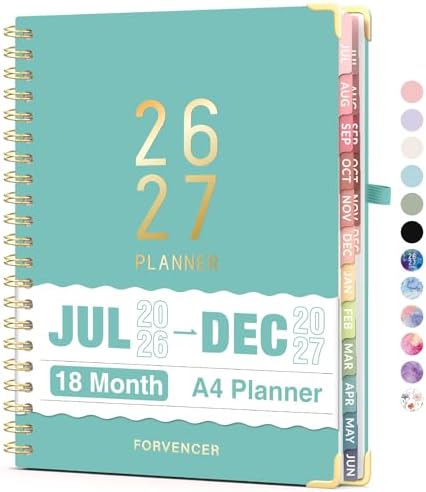 Jul 2026 - Dec 2027 Planner, Forvencer 18 Month Planner 2026-2027, 8.5"x11"