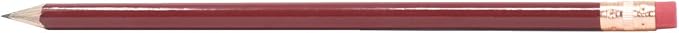 Pencil Guy Round Burgundy Blank Sharpened Pencils