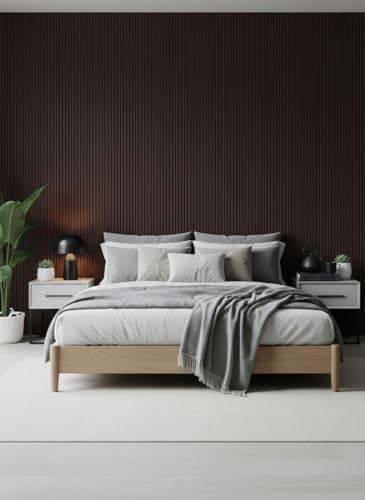 WoveN SounD Wood Panels for Wall, Brown, 2 Pack, 108x8 in