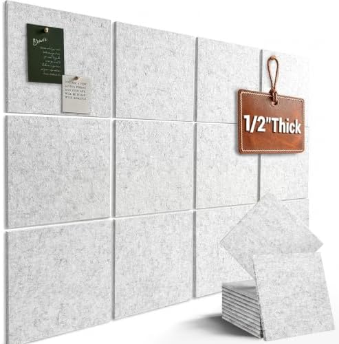 48" x 36" Large Felt Bulletin Board 1/2" Thick, Light Gray