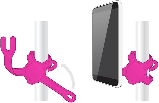 PopSockets Flexible Phone Mount & Stand- Miami Sunset | Flex Mount & Tripod, Content Creators, Hands-Free, Hot Pink, Electronic Accessories, For iPad/Kindle/iPhone/Android