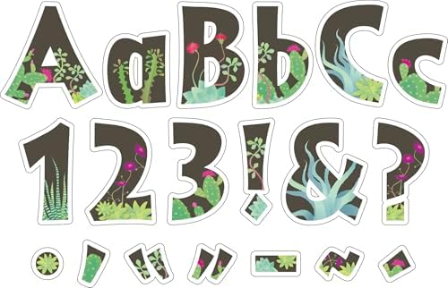 Barker Creek Letter Pop-Outs, 4" Prickles, Multicolor Designer Letters for Bulletin Boards, Breakrooms, Reception Areas, Signs, Displays, And More! 4", 255 Characters per Set (1734)