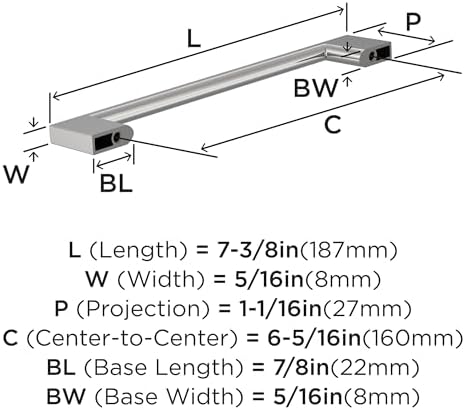 Amerock 25 Pack 6-5/16" Cityscape Polished Chrome Drawer Pull
