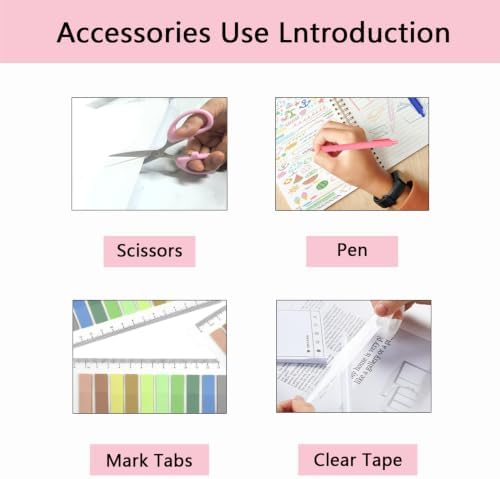Office Supplies,Pink Desk Accessories,Office Supplies Set,Stapler and Tape Dispenser Set,Scissors,Staple Remover,Binder Clips,Staples,Ballpoint Pen,Index Tabs with Ruler,Clear Tape.9pcs for Office