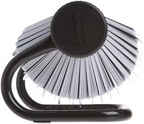 Rolodex® Open Metal Single Rotary File 2 1/4" x 4" 500 Cards Black (Pack of 4)