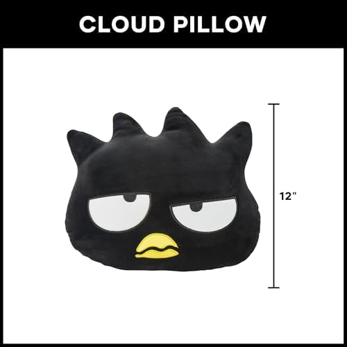 Northwest Sanrio Badtz-Maru Cloud Pillow 12" – Plush Stuffed Pillow, Cartoon Character Throw Pillow, Bedroom Decor, Gift for Fans