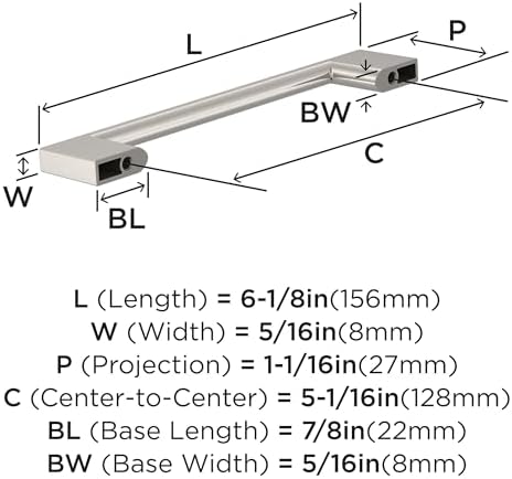 Amerock 25 Pack 5-1/16" Cityscape Satin Nickel Drawer Pull