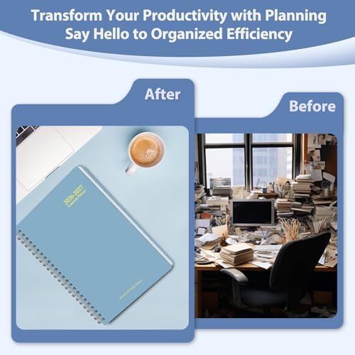 Planner 2026-2027, Weekly and Monthly Academic Planner, July 2026 - June 2027, Hardcover Calendar Agenda Book for School Year Planning, School Supplies for Teacher and Student, Letter Size(8.5'' x 11'')