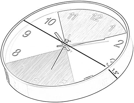 Clockswise Bulk Set of 20 PC 12" Decorative Modern Round Wood- Looking Plastic Wall Clock for Living Room, Kitchen, or Dining Room, Brown and Beige,Oak,QI004142.MC